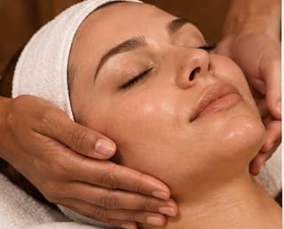 A calming facial massage treatment at Timeless Glo